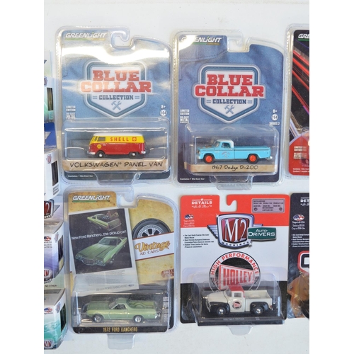 245 - Seventeen mostly 1/64 scale factory sealed diecast model vehicles from Greenlight (to include limite... 