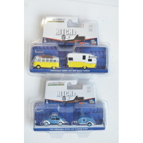 247 - Six limited edition 1/64 scale Hitch & Tow series diecast model sets from Greenlight to include 1981... 