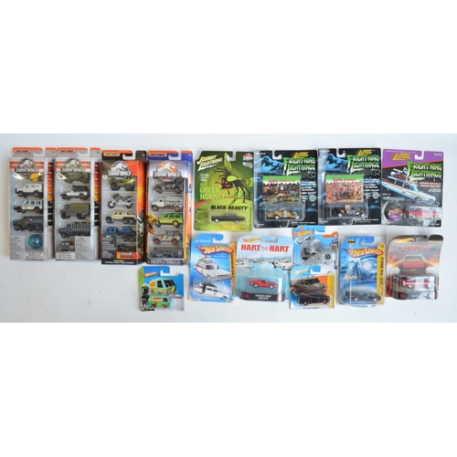 248 - Twenty factory sealed 1/64 scale TV and film related diecast models from Hot Wheels, Matchbox and Jo... 