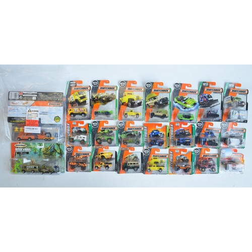 250 - Twenty five boxed factory sealed Matchbox vehicles, mostly from the MBX Explorers range to include H... 