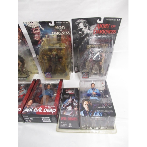 340 - Collection of NECA and McFarlane figures from the Evil Dead universe, all cased/boxed, overall condi... 