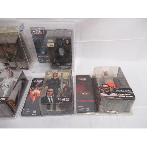 341 - 9 NECA 'Cult Classics' cased action figures from Donnie Darko, The Crow, The Silence of the Lambs, e... 