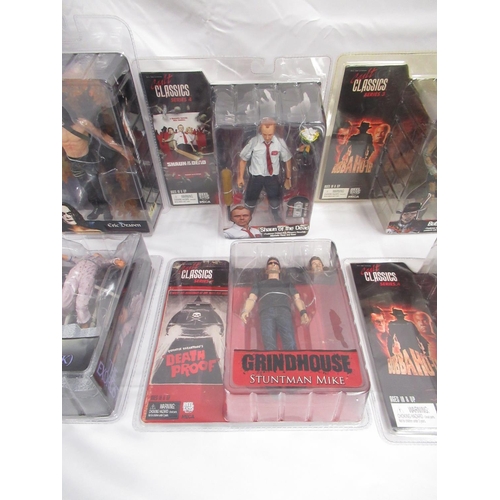 341 - 9 NECA 'Cult Classics' cased action figures from Donnie Darko, The Crow, The Silence of the Lambs, e... 