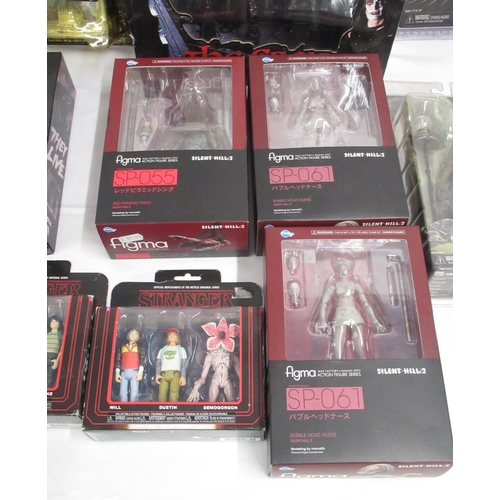 342 - Mixed collection of Horror related figures and action figures all boxed or cased, from NECA, 9POA, F... 