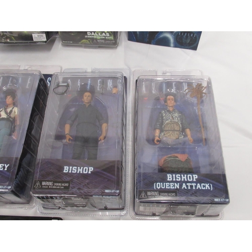 349 - Alien  -  collection of 12 NECA boxed/cased figures from Alien, Aliens and Alien 3, all still sealed... 