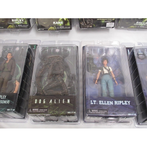 349 - Alien  -  collection of 12 NECA boxed/cased figures from Alien, Aliens and Alien 3, all still sealed... 