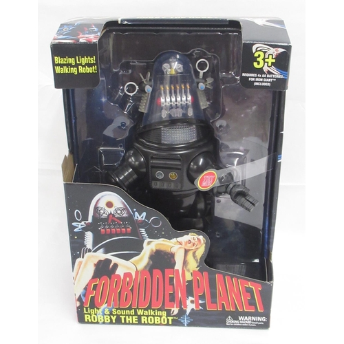 354 - Forbidden Planet Light & Sound Walking Robby the Robot by Goldlok, in original box which is in overa... 