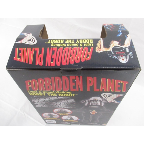 354 - Forbidden Planet Light & Sound Walking Robby the Robot by Goldlok, in original box which is in overa... 