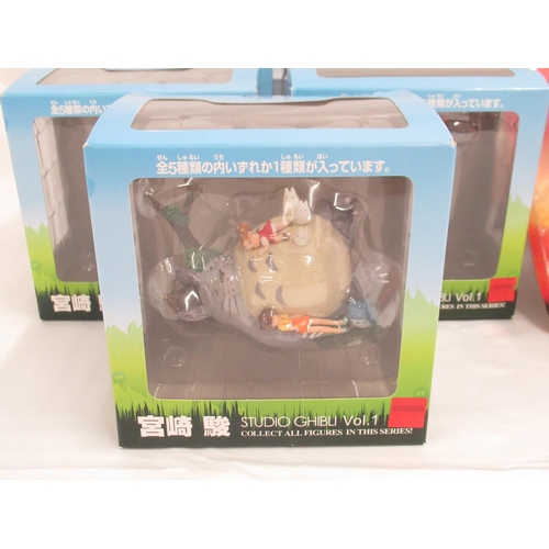 360 - Studio Ghibli - collection of boxed/cased figurines by Chader, 5 Vol.1 and 6 Vol.2, boxes/cases are ... 