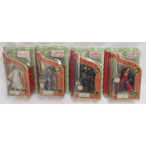 364 - Crouching Tiger Hidden Dragon, Art Asylum 4 cased figure collectables, cases are in overall good con... 