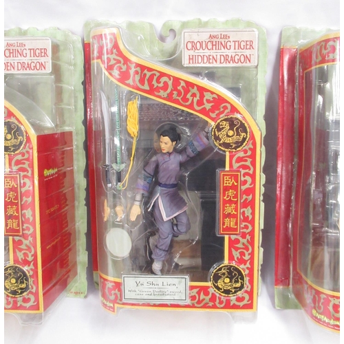 364 - Crouching Tiger Hidden Dragon, Art Asylum 4 cased figure collectables, cases are in overall good con... 