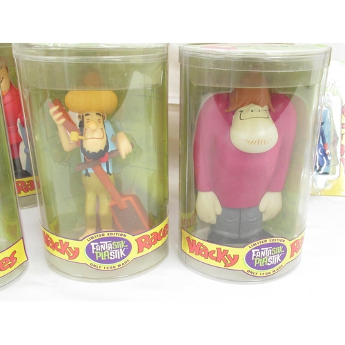 372 - Wacky Races - 8 Funko Limited Edition Wacky Races figures, cases have yellowing and surface scratchi... 