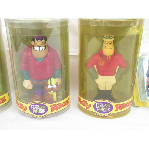 372 - Wacky Races - 8 Funko Limited Edition Wacky Races figures, cases have yellowing and surface scratchi... 