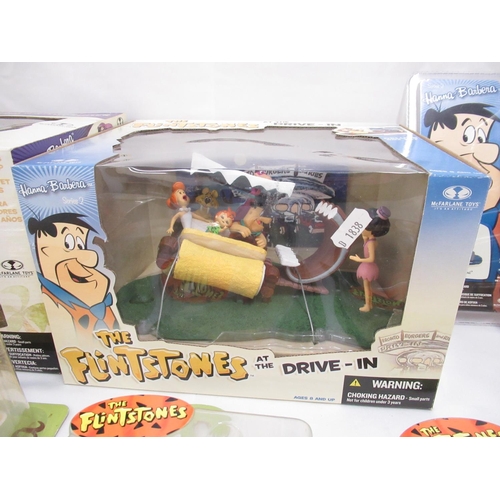 373 - The Flintstones - McFarlane Toys 'The Flintstones at the Drive-In', 'Fred Flintstone in Cruiser', 'F... 