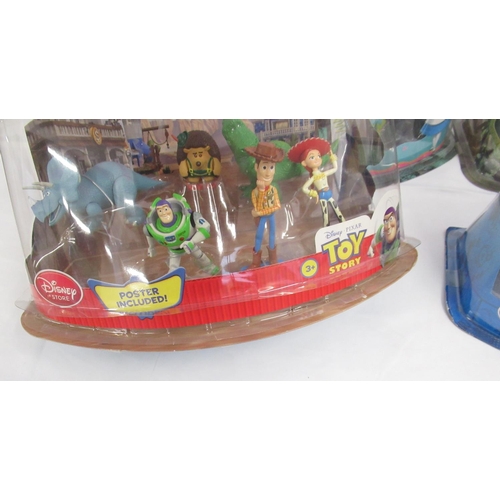 378 - Thirteen Disney Store Figurine sets comprising Toy Story Villains play set, Mickey's Car Wash, The J... 