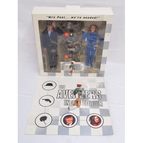 382 - The Avengers in Colour, a Product Enterprise Deluxe Talking Action Figure set comprising John Steed ... 