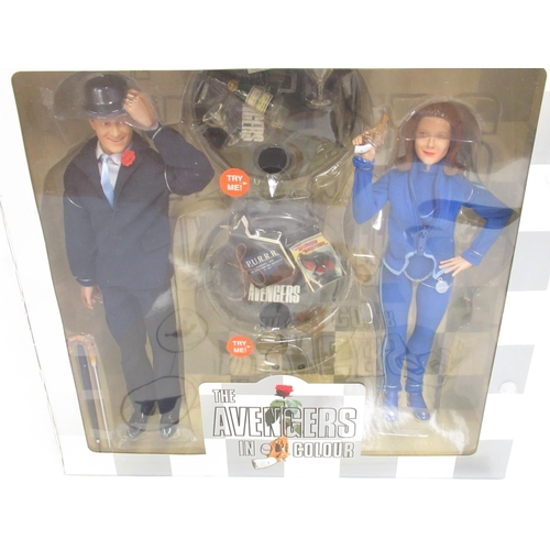 382 - The Avengers in Colour, a Product Enterprise Deluxe Talking Action Figure set comprising John Steed ... 