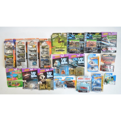 248 - Twenty factory sealed 1/64 scale TV and film related diecast models from Hot Wheels, Matchbox and Jo... 