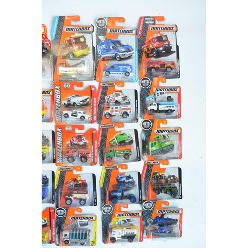 253 - Forty boxed factory sealed Matchbox blister pack vehicles, mostly from the MBX Adventure City and Re... 