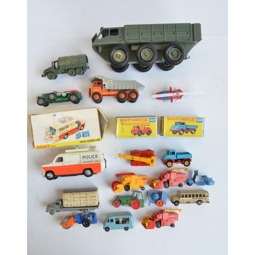 256 - Collection of vintage mostly diecast model vehicles to include boxed Dinky 287 Police Accident Unit ... 