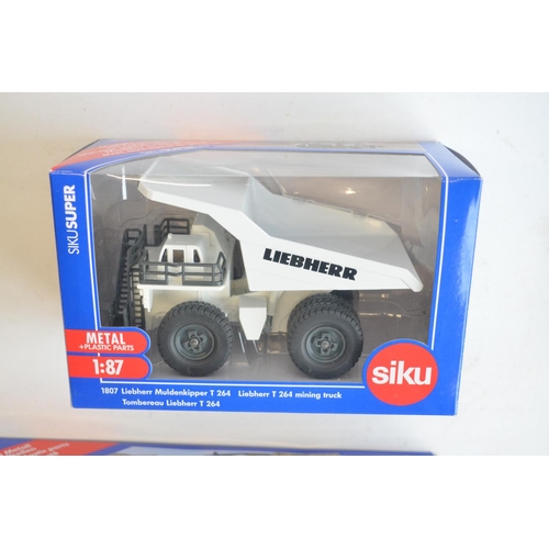 258 - Collection of diecast plant models from Siku to include 1/87 scale 1798 Liebherr hydraulic excavator... 