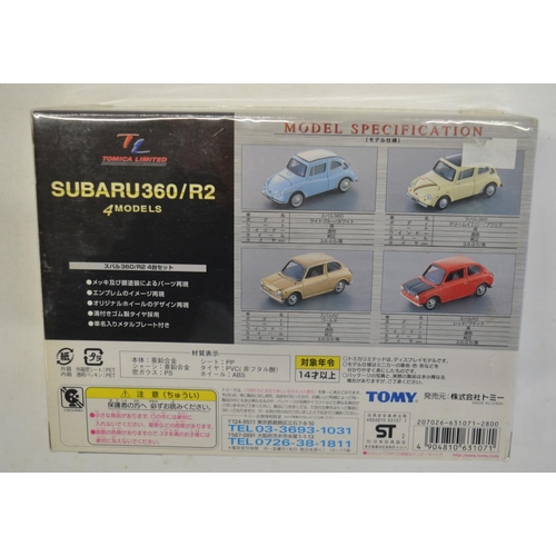 266 - Eighteen boxed small scale diecast model car sets from Takara Tomy, all Japanese imports to include ... 