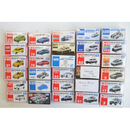 275 - Thirty boxed diecast model vehicles/sets from Takara Tomy, all Japanese imports to include Police ve... 