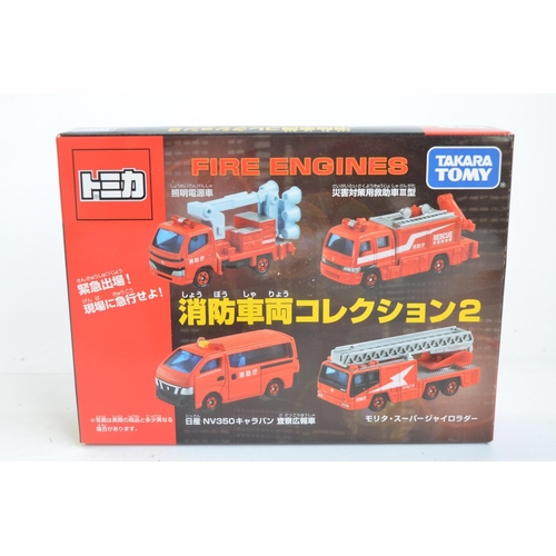 276 - Nineteen boxed diecast model fire engine vehicles/sets from Takara Tomy, all Japanese imports to inc... 