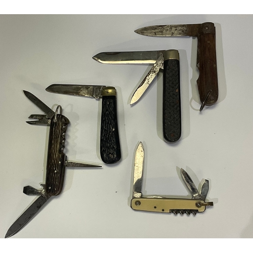 595 - Collection of vintage working pocketknife’s with various handle material makers including Humphrey’s... 