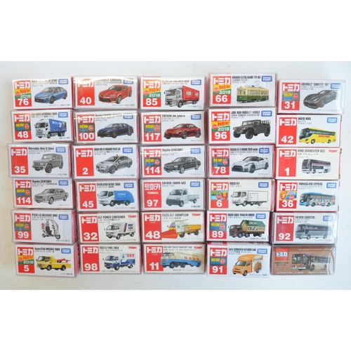 283 - Thirty boxed Japanese imported small scale diecast models from Takara Tomy to include buses, unmarke... 