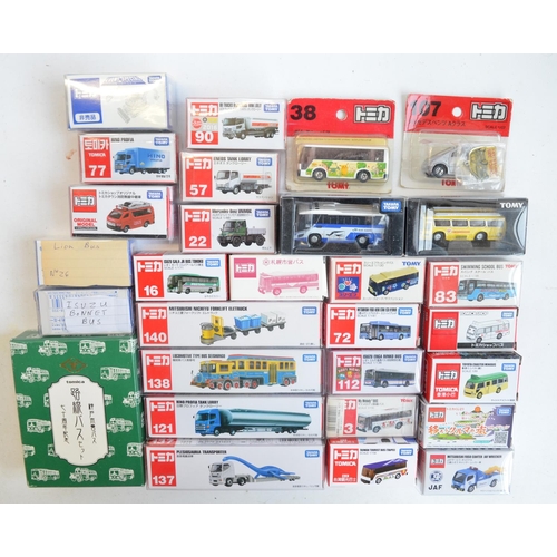 285 - Twenty nine boxed Japanese imported small scale diecast models from Takara Tomy to include 3 bus mul... 