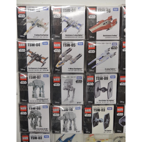 300 - Collection of small scale Star Wars models to include 25 diecast Takara Tomy (all as new) and other ... 