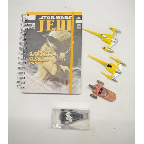 300 - Collection of small scale Star Wars models to include 25 diecast Takara Tomy (all as new) and other ... 