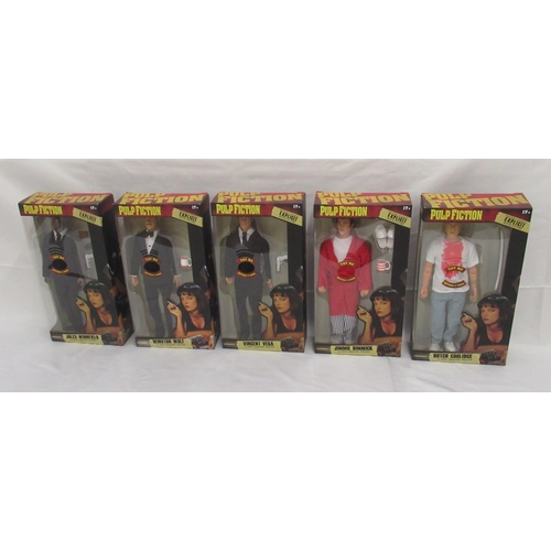 385 - Pulp Fiction - 5 BeeLine 13 Inch Talking figures of Jimmie Dimmick, Jules Winnfield, Vincent Vega, W... 