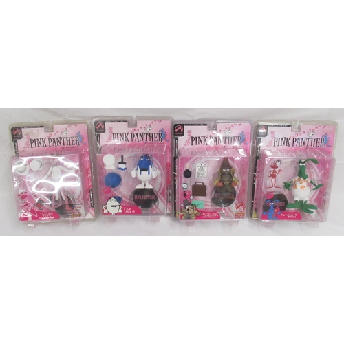 390 - Pink Panther - 4 Palisades Pink Panther cased figurines inc. Tuxedo Pink Panther, Blown-Up Inspector... 