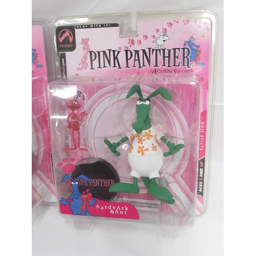 390 - Pink Panther - 4 Palisades Pink Panther cased figurines inc. Tuxedo Pink Panther, Blown-Up Inspector... 