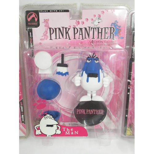 390 - Pink Panther - 4 Palisades Pink Panther cased figurines inc. Tuxedo Pink Panther, Blown-Up Inspector... 