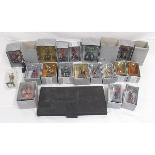 398 - Eaglemoss The Classic Marvel Figurine Collection 19 figures (18 in cases and boxes, Punisher figurin... 