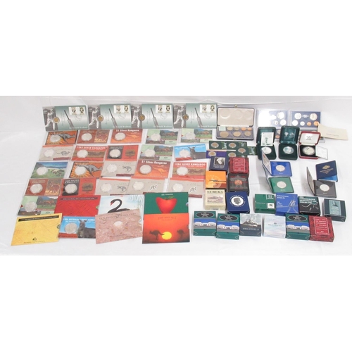 415 - Large Collection of Royal Australian Mint coins inc. $1 Silver Kangaroo coins, Royal Visit 1970 proo... 