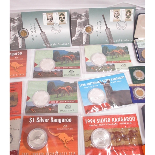 415 - Large Collection of Royal Australian Mint coins inc. $1 Silver Kangaroo coins, Royal Visit 1970 proo... 