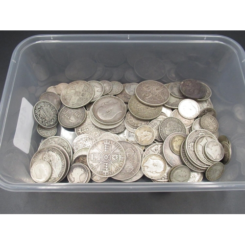 419 - Collection of c1800's to 1909 GB silver coins inc. shillings, six pences, three pences, florins, two... 