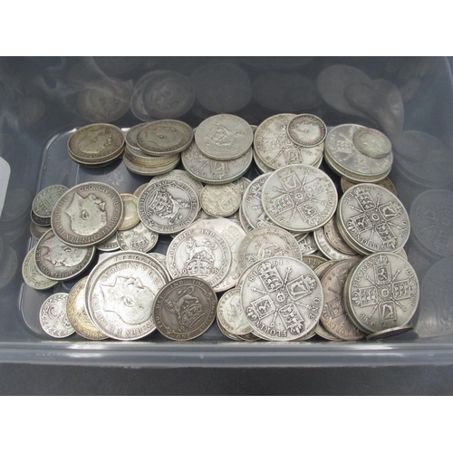 420 - Collection of 1910-1919 GB silver coins inc. half-crowns, shillings, florins, three pences, etc. (gr... 