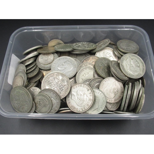 422 - Collection of 1930-39 GB silver coins inc. half-crowns, six pences, shillings, florins, etc. (gross ... 