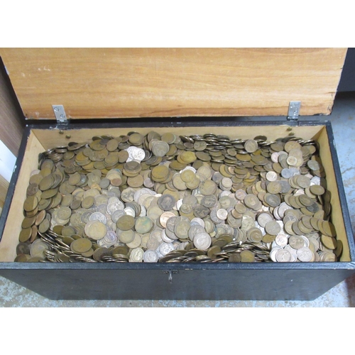 449 - Extremely large collection of c20th GB copper coinage inc. farthings, pennies, etc. in 2 boxes