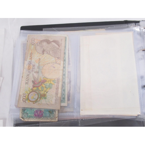 451 - Mixed collection of c20th International Banknotes, loose and in folder cont. Marks, Dollars, Francs,... 