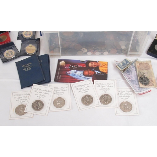 455 - Large mixed collection of c20th GB & International coins and notes, Royal Mint and Westminster coins... 