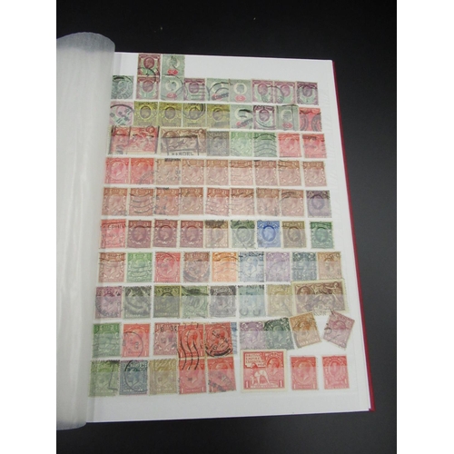 462 - Red Album containing collection of GB stamps from 1840 onwards, used and mint, mainly QEII Mint, 8 f... 