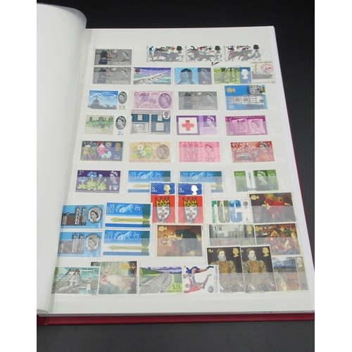 463 - Red album cont. QEII Mint Stamps until 2008, 8 almost full pages, black album con.t QEII Mint stamps... 