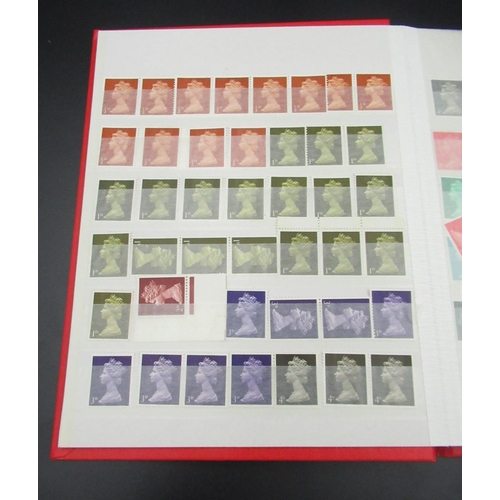 463 - Red album cont. QEII Mint Stamps until 2008, 8 almost full pages, black album con.t QEII Mint stamps... 