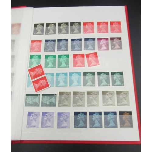 463 - Red album cont. QEII Mint Stamps until 2008, 8 almost full pages, black album con.t QEII Mint stamps... 